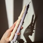 Свеча с сердечками 25 см
